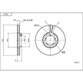 Brzdový kotouč Brzdový kotouč HART 215 673