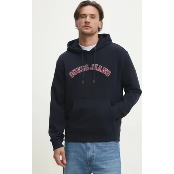 Pánské oblečení Bavlněná mikina Guess Jeans M5RQ44.KCPR1 námořnická modř 59X, vel. M