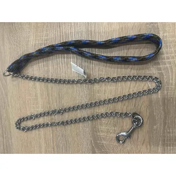 Vodítko pro psa Vodítko řetízkové malé a střední plemeno 120 - 130cm Barva: modro/šedá
