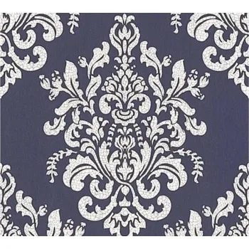 A.S. Création | Vliesová tapeta na zeď Hermitage 34143-1 | 0,53 x 10,05 m | metalická, fialová, bílá + Metalická, fialová, bílá vliesová tapeta na stěnu 341431 v rozměru 0,53 x 10,05 m