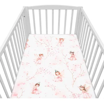 Prostěradlo Bavlněné prostěradlo do postýlky New Baby Víly 120x60cm