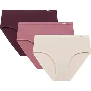 Dámské oblečení Kalhotky Atlantic 3CLP-004 A'3 S-2XL víno-růžovo-béžová XL