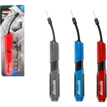 pumpička Pumpička na míče 26cm kov/plast s kovovými hroty 3ks 3 barvy na kartě 10x30,5x3,5cm