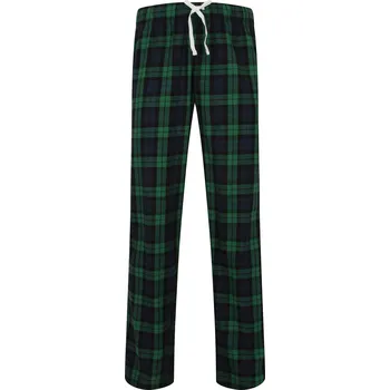 Pánské kalhoty Skinnifit Pánské kalhoty na spaní Skinnifit Tartan Zelená a modrá XXL