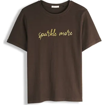 GATE Bavlněné tričko s lesklým nápisem 42 625-1685/291