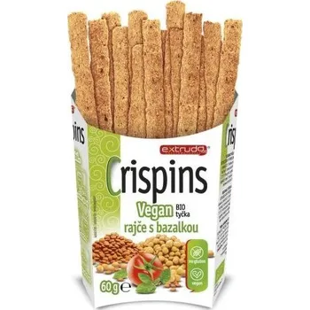 Extrudo Tyčinka Crispins Vegan rajče s bazalkou BIO 60 g