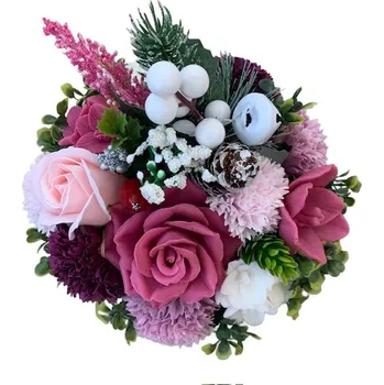 umělá květina made by ANTEROS Mýdlová kytice Vánoční nálada II.