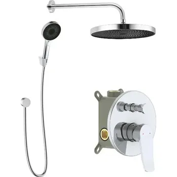 Sprchový set kielle Nefia - Baterie pod omítku pro 2 spotřebiče, s příslušenstvím a s tělesem, chrom 20627SP30