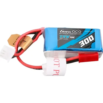 RC náhradní díl Gens ace akumulátor LiPo 300mAh 7.4V 45C 2S1P JST-SYP Plug