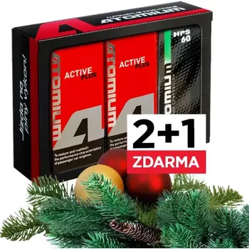 aditivum Atomium Active Plus 90 ml 2x + zdarma Atomium HPS 60 ml (Sloučenina je určena do nových i starších benzínových, naftových, CNG a LPG plynových motorů osobních a lehkých nákladních vozidel. Životnost třetího výrobku je do 30.11.2026.)