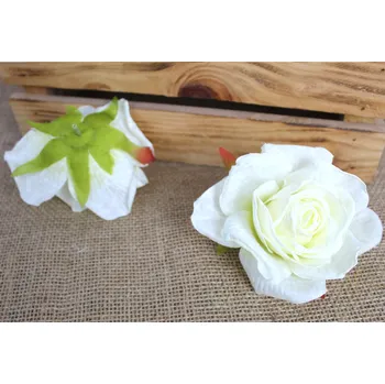 umělá květina Květina RŮŽE sušená skvrnitá 12x6,5 cm SMETANOVÁ