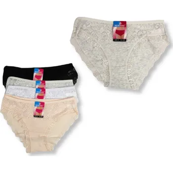 Kalhotky Dámské kalhotky MEDOOSI hladké S KRAJKOU č.: 8958 - 1 ks