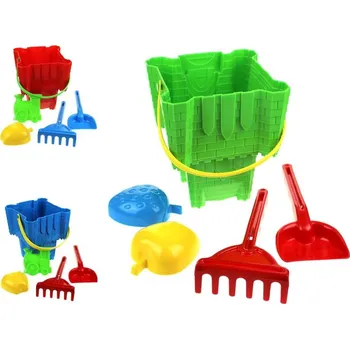 Hračka na písek Sada do písku pro děti ZÁMEK čtvercový 20x17x17 cm