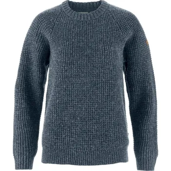 Dámské oblečení Dámský pletený svetr FJÄLLRÄVEN Övik Waffle Knit W Navy - M