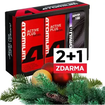 aditivum Atomium Active Diesel Plus 90 ml 2x + zdarma Atomium HPFP 100 ml (Sloučenina je pro starší dieselové motory osobních a lehkých nákladních vozidel s kilometráží nad 50 000 km. Životnost třetího výrobku je do 20.04.2021.)