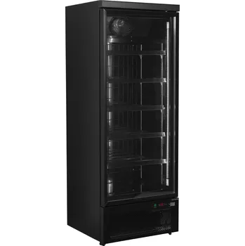 TEFCOLD Atom Maxi F1DBB | Prosklená Mrazicí Skříň Přístěnná Černá | 560/390 l, 5 polic, v. 200 cm, Servis ČR