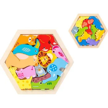 Dřevěná hračka Dřevěná hračka SKLÁDAČKA – mix 19x16,5 cm