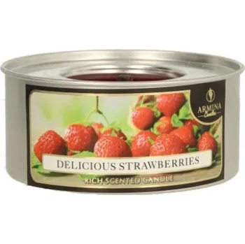 Svíčka Svíčka, zahradní pochodeň v plechovce 10 x 4,5 cm PYSZNE TRUSKAWKI 5