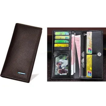 Pánská peněženka horizontální 19 x 9,5 cm tmavě hnědá