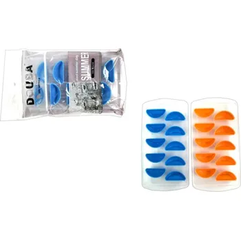 Tvořítko na led Formičky na led, plastové silikonové 22 x 11 cm, 10 kostek, mix barev