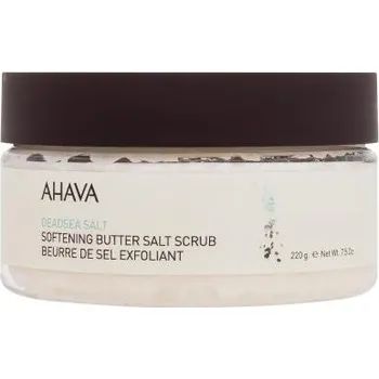 Tělová kosmetika AHAVA Deadsea Salt Softening Butter Salt Scrub vyhlazující a zjemňující máslový tělový peeling 220 g pro ženy