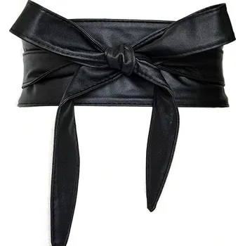 Opasek Dámský dlouhý pásek k šatům vázaný