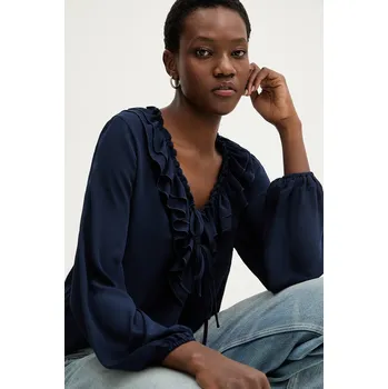 Dámská halenka Halenka Answear.LAB FT1205.hak námořnická modř 59X, vel. XS