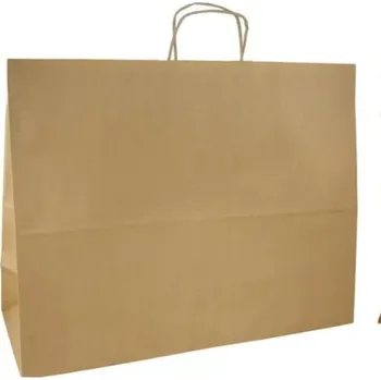 Papírová taška EKO hnědá hladká 50x18x39 cm, otočné ucho – 1 ks