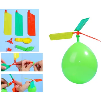 Hračka balón HELIKOPTER v fólii 22x7,5 cm - mix barev