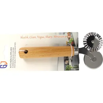 Váleček na těsto Váleček na těsto, pizzu, otočný nůž DVOJITÝ 16,5x7,5 cm na blistru