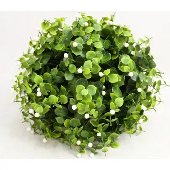 Vánoční dekorace Koule BUKSZPAN s bílými kvítky 32 cm