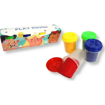 Modelovací hmota Modelína, plastická hmota na hraní, 4 barvy, balení 25x7,5x6 cm