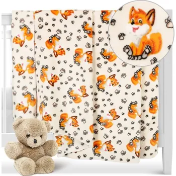 Dětská deka Dětská deka LIŠKA mikroplyš 100x75cm Český výrobce