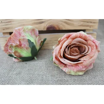 umělá květina Květinová hlavička, výrobek RŮŽE 3D PRINT 11 cm – ORANŽOVÁ – 1 ks