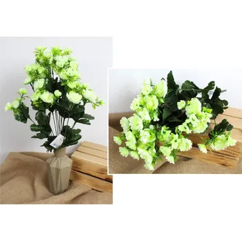 umělá květina Kytice PIWONIA 49 cm 18 stonků (54 květů 2,5-5 cm) BÍLÁ