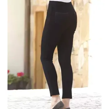 Atlas For Men Legínové kalhoty z pružného úpletu, Černá, Velikost 36-38 ZB706