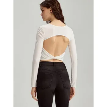 Dámské tričko Tričko s&nbsp;dlouhými rukávy - L - House - bílý - 750FX-00X