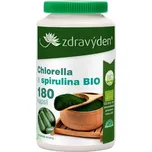 Zdravý den BIO Chlorella a Spirulina 180 kapslí Vitalita & „detox