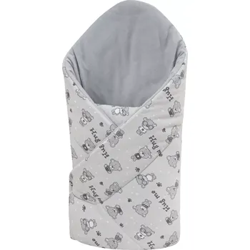 Zavinovačka ESITO | Zavinovačka 85x85 cm JERSEY Teddy bears - šedá / 85 x 85 cm