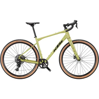 Sport Gravel kolo KTM GRAVELATOR 30 2026 KEEN GREEN (BLACK) Barva: Zelená, Velikost: XL Alu rám | Shimano CUES 1x9 | mechanické kotoučové brzdy | Maxxis Rambler 45 mm |pedály nejsou součástí