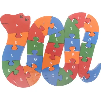 Dřevěná hračka Vzdělávací dřevěné puzzle-Had 1