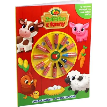 Zvířátka z farmy - Omalovánky s voskovkami - Kolektiv