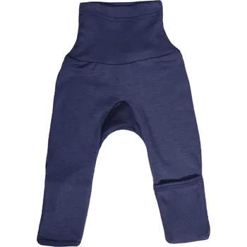 Dětské termo spodky Dětské kalhoty z merino vlny a hedvábí s ohrnovacími manžetami, navy Velikost: 74/80