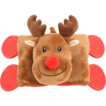 Hračka pro psa Huhubamboo vánoční plyšový sob s kopýtky