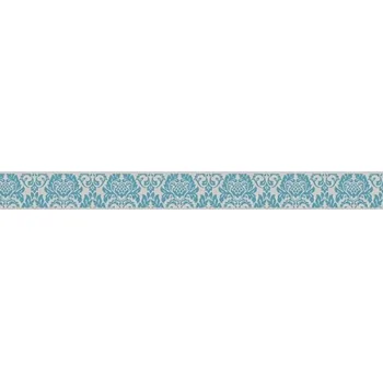 Tapeta A.S. Création | Vliesová bordura na zeď Only Borders 30389-1 | 5 cm x 5 m | šedá, tyrkysová + Šedá, tyrkysová vliesová bordura na stěnu 303891 v rozměru 5 cm x 5 m