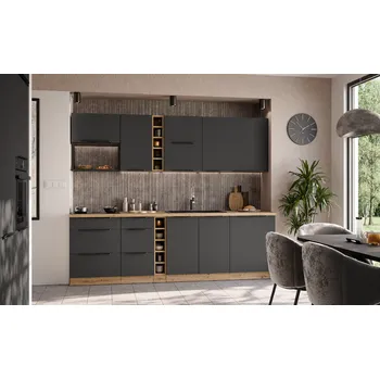 Kuchyňská linka Kuchyňská linka 255 cm Aria 1 - Dub artisan + GR Graphite AFM