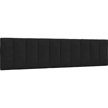 Polštář na čelo postele Hanko černý 200 cm textil