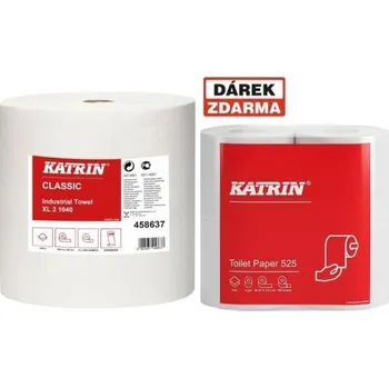 Papírový kapesník Ručníky pap. Katrin Classic XL2 458637, dvouvrs., role, 2 ks, akce s dárkem