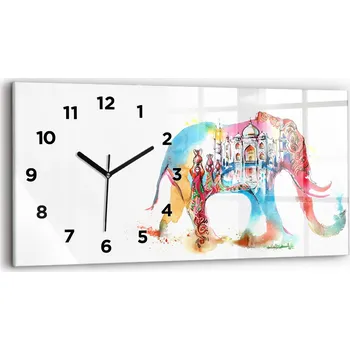 Hodiny Nástěnné hodiny kulatý dekorativní klasické kuchyňské 60x30 cm Kultura Indie