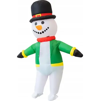 Karnevalový kostým NAFUKOVACÍ KOSTÝM SNĚHULÁKA VÁNOČNÍ NAFUKOVACÍ KOSTÝM SNĚHULÁK NA VÁNOCE
